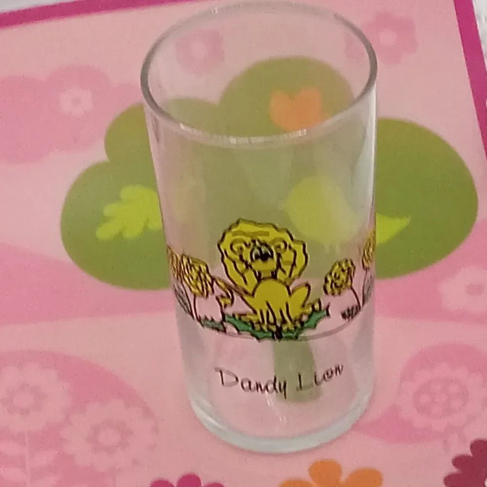 Libbey Dandy Lion Juice Drinking Glass 7 Oz Cartoon Animal Series 1980s